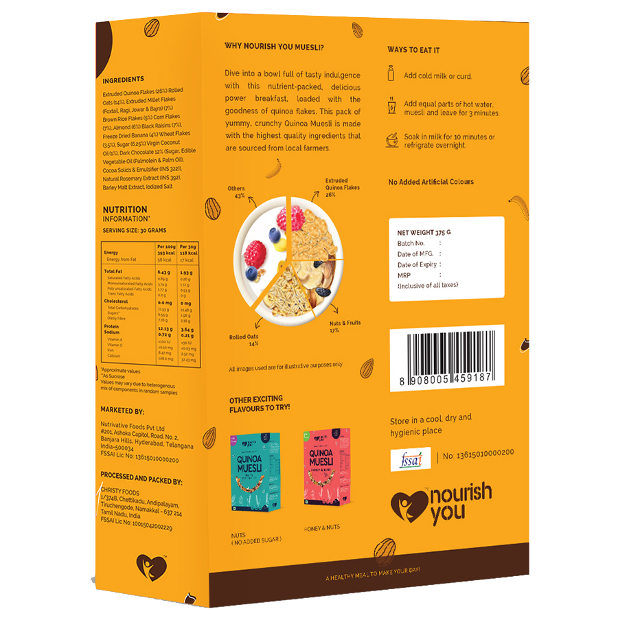 Quinoa Muesli Chocolate & Banana 700g