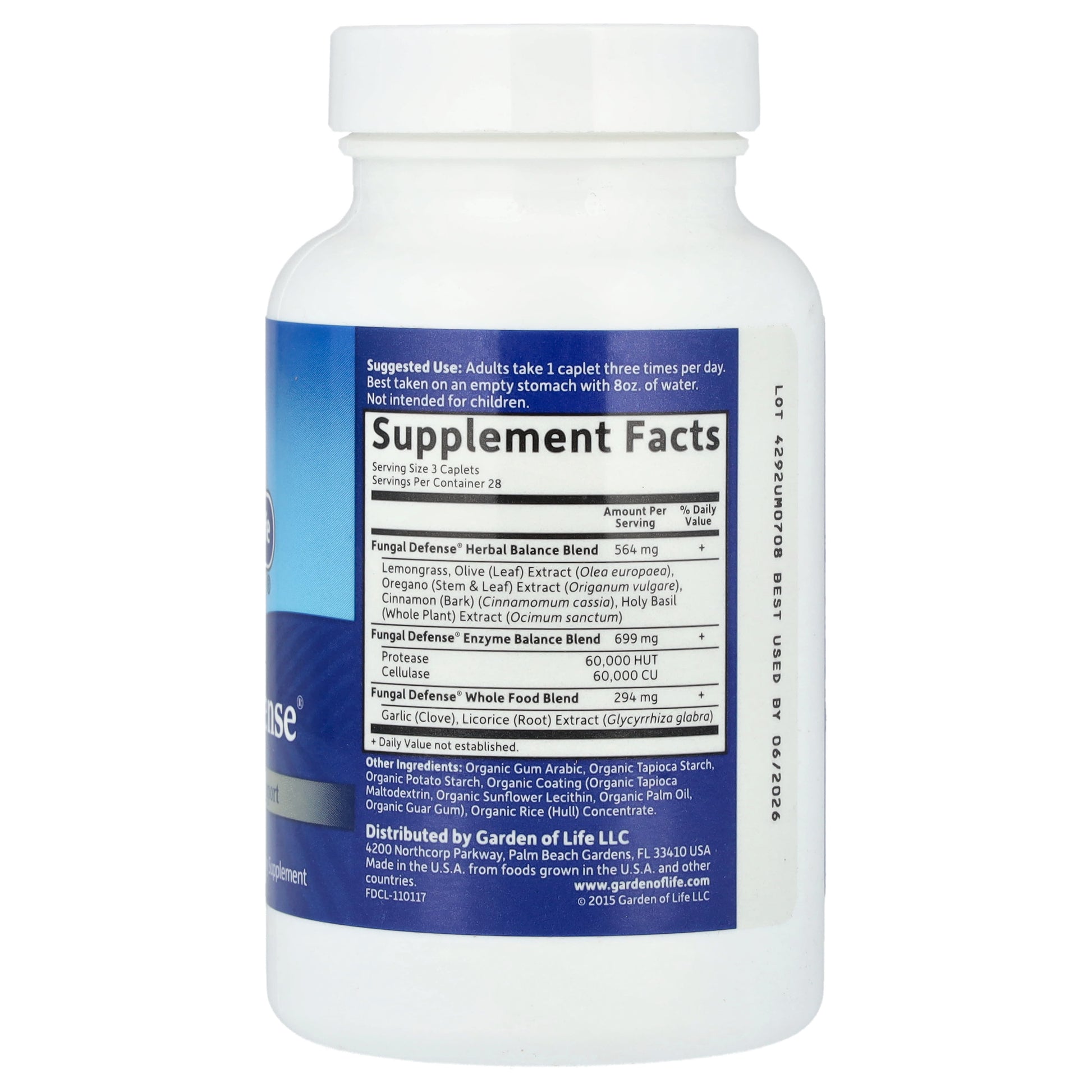 Garden of Life, Fungal Defense, 84 Vegan Caplets