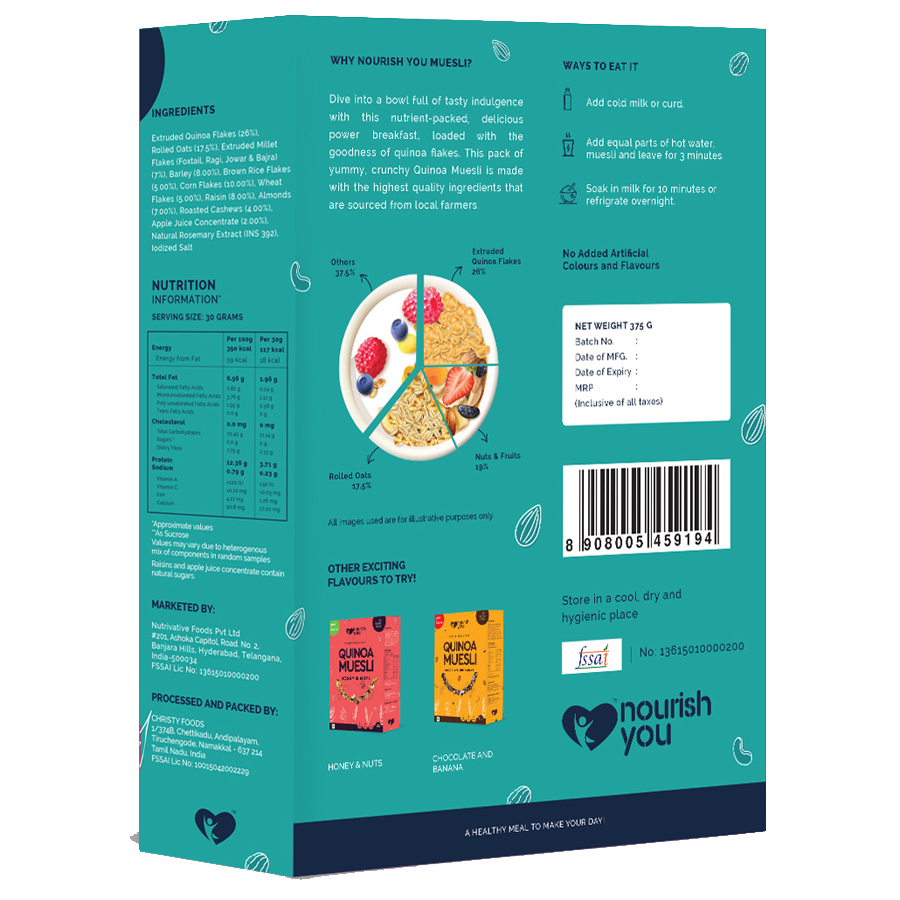Quinoa Muesli Nuts - No Added Sugar 700g